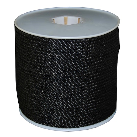 T.W. Evans Cordage Co. 3/8. x 600 ft. Black Twisted Polyrpo Rope 377